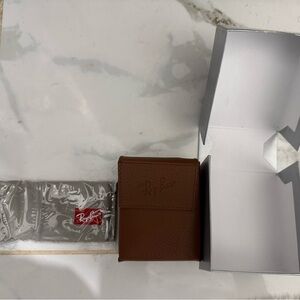 Ray-Ban Folding Sunglasses Eyeglasses Case Brown NWT